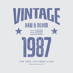 Vector illustration of vintage style typography. USA, perfect for t-shirts, hoodies, prints etc.