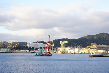 Nagasaki Bay and Nagasaki Port Terminal in Nagasaki, Japan - 日本 長崎湾 長崎港ターミナル