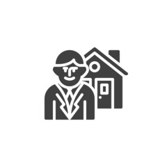 Real estate agent vector icon