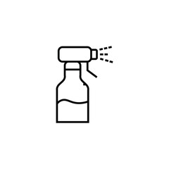 Household and daily routine concept. Single outline monochrome sign in flat style. Editable stroke. Line icon of water sprinkler or pulverizer