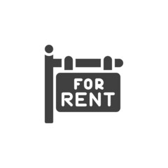 For rent sign vector icon