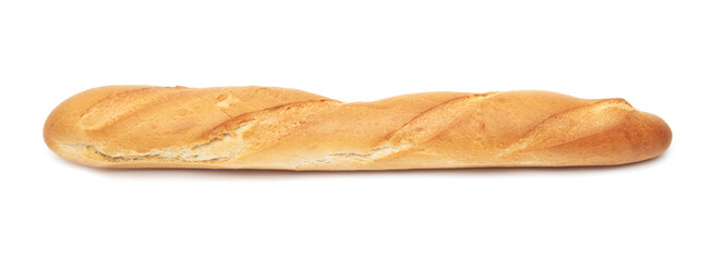 Bread baguette isolated on a white