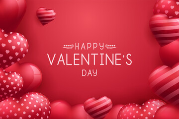 Happy Valentine's Day Design in a romantic background
