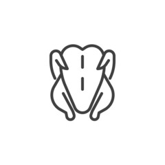 Obraz premium Chicken meat line icon