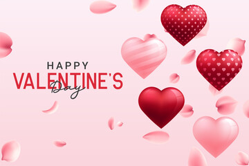 Happy Valentine's Day Design in a romantic background
