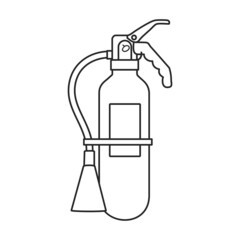 Fire extinguisher vector icon.Outline vector icon isolated on white background fire extinguishe.