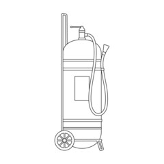 Fire extinguisher vector icon.Outline vector icon isolated on white background fire extinguishe.