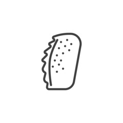 Raw chicken wing line icon