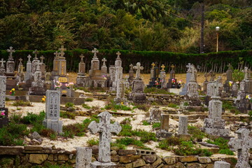 Christian Graveyard of Kashiragashima Church in Kamigoto island, Nagasaki, Japan - 日本 長崎...