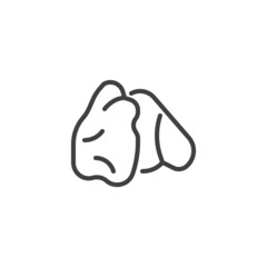Chicken tail meat line icon