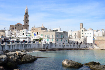 View of the harbor in Monopoli in the Puglia region, Italy