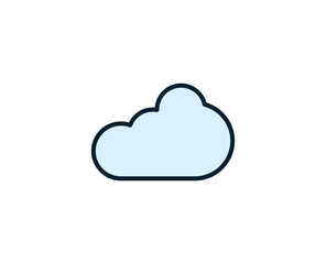 Fototapeta premium Cloud premium line icon. Simple high quality pictogram. Modern outline style icons. Stroke vector illustration on a white background. 