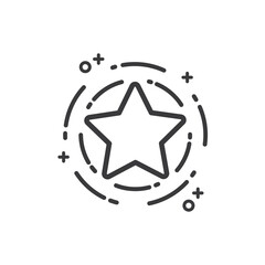 A star with many elements, иsolated vector, иdea of feedback and review.