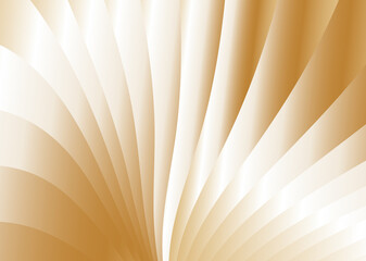Yellow folds, stripes of paper or fabric with a metallic gold sheen. Background design, wallpaper, flyer.