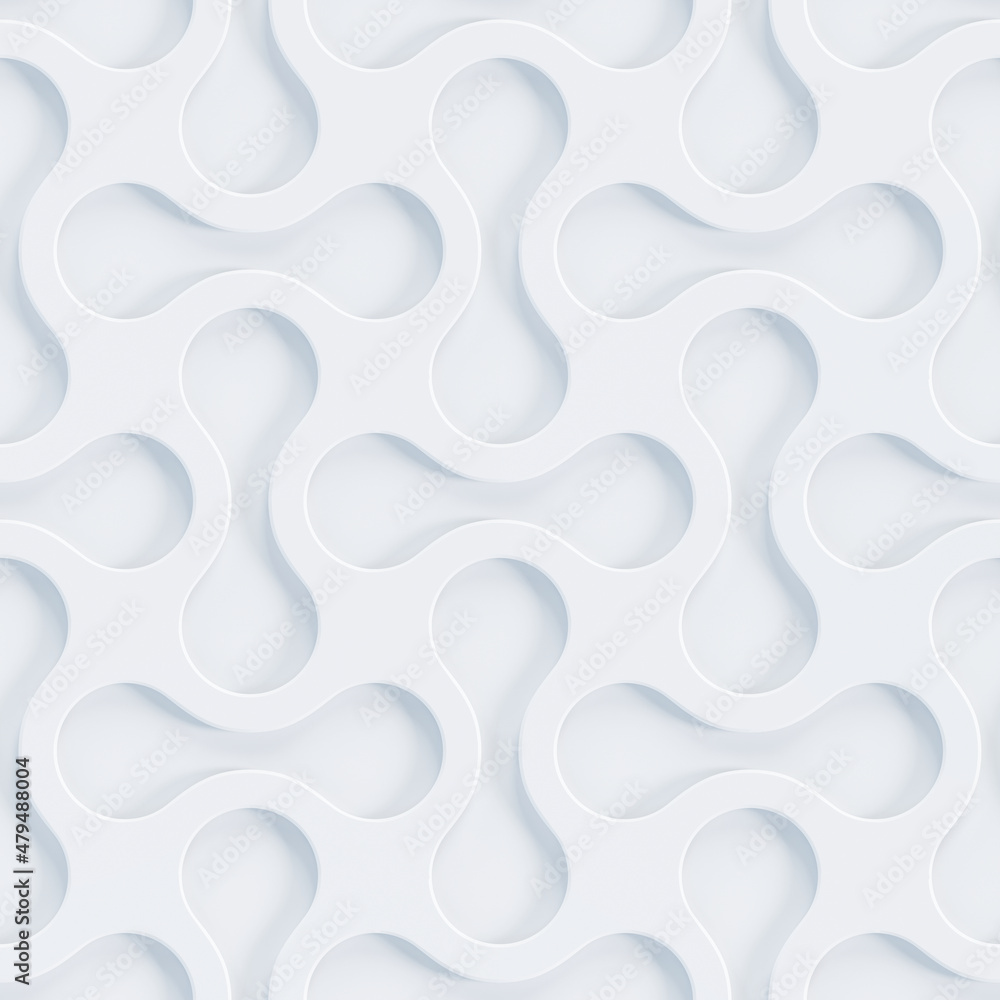 Poster abstract white background. seamless pattern. white 3d panel, wall. 3d rendering