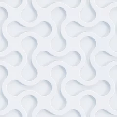 Tapeten Abstrakter weißer Hintergrund. Nahtloses Muster. Weißes 3D-Panel, Wand. 3D-Rendering © Sashkin