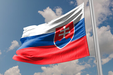 flag of the Slovak Republic  - obrazy, fototapety, plakaty