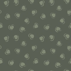 Heart shaped brush stroke seamless pattern design