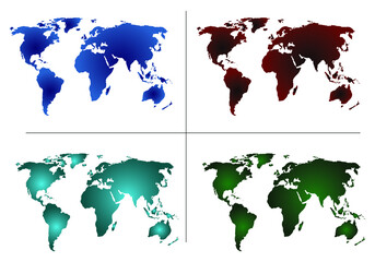 World map infographic symbol.  international illustration vector sign. 4 different gradient global elements for business, presentation, sample, web design, media, news, blog, reports.
world map 