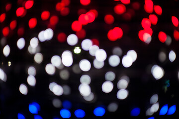 Blurred lights  bokeh at night.