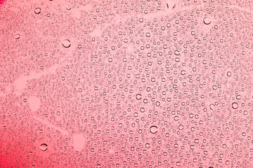 water drops on red background