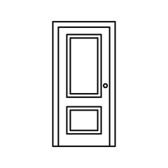 door icon. Door sign, isolated. Flat design. vector illustration