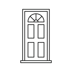 door icon. Door sign, isolated. Flat design. vector illustration