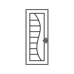 door icon. Door sign, isolated. Flat design. vector illustration