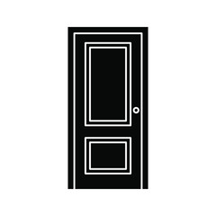 door icon. Door sign, isolated. Flat design. vector illustration