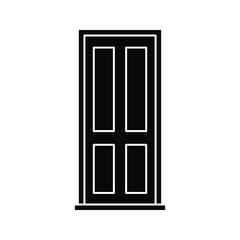 door icon. Door sign, isolated. Flat design. vector illustration