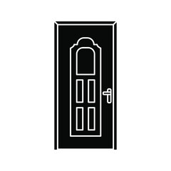 door icon. Door sign, isolated. Flat design. vector illustration
