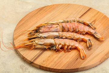 Tasty big Langoustine over the board