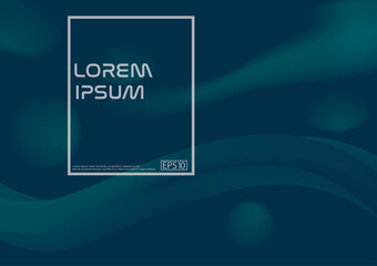 Fototapeta premium Deep Blue Liquid Geometric Abstract Background. Fluid shapes composition.