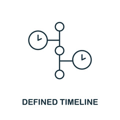 Defined Timeline icon. Line element from corporate development collection. Linear Defined Timeline icon sign for web design, infographics and more.