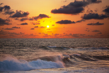 Panele Szklane  Sea sunset