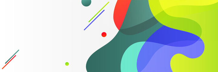 Fototapeta premium Wave dynamic gradient yellow blue orange colorful Abstract design banner