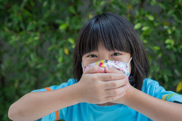 asian kid wear protect mask, coronavirus