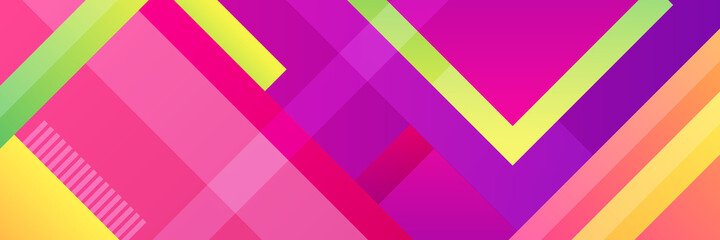 Modern Line gradient pink colorful Abstract design banner