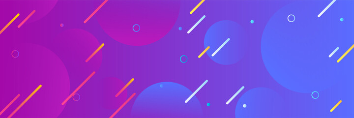 Spread Line gradient purple colorful Abstract design banner