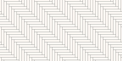 Seamless herringbone floor pattern. White parquet texture tiles. Vector illustration. - obrazy, fototapety, plakaty