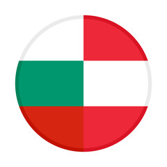 round icon with bulgaria and austria flags. vector illustration isolated on white background