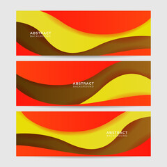 Dynamic wave orange colorful Abstract design banner