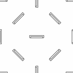 Grey line Long luminescence fluorescent energy saving lamp icon isolated seamless pattern on white background. Vector