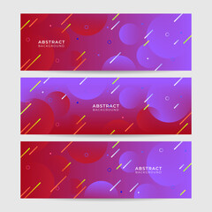 Spread Line gradient red purple colorful Abstract design banner