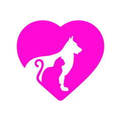 Dog and Cat can be use for icon, sign, logo and etc