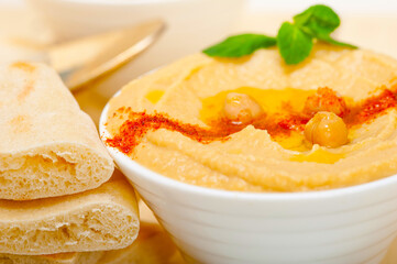 Hummus with pita bread