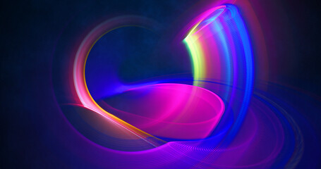Abstract colorful fiery fractal shapes. Abstract holiday background. 3d rendering fantasy light background. Digital fractal art wallpaper. Computer art.	