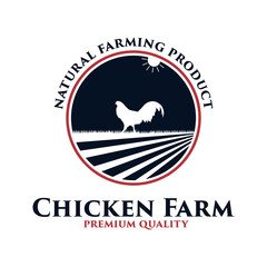 Fototapeta na wymiar chicken farm premium quality logo design