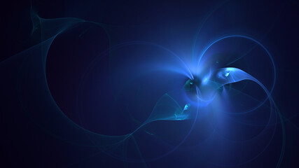 3D rendering abstract multicolor fractal light background