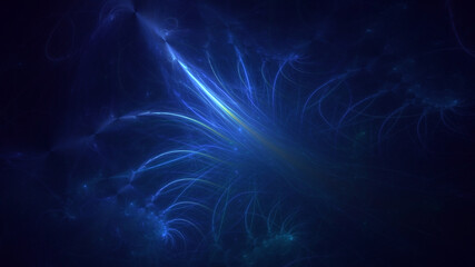 3D rendering abstract multicolor fractal light background